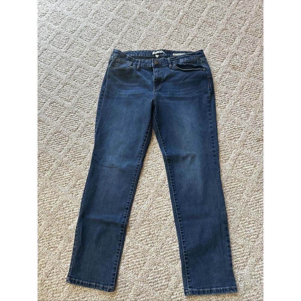 Code Bleu Kensington Slim Straight Womens denim blue Jeans‎ Sz 16 Inseam 29